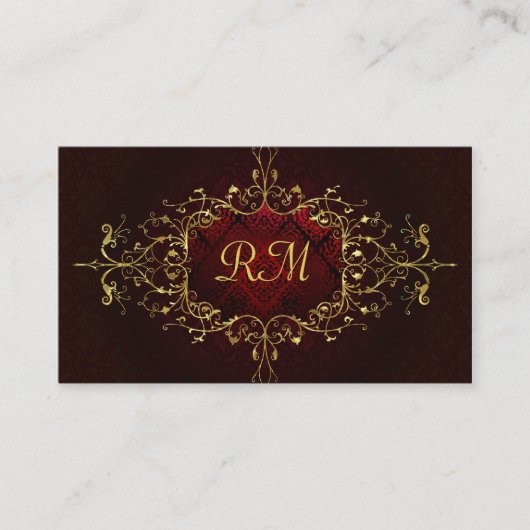 Elegant zwart tintje van rood  kant Lijst 2 Visitekaartje (Voorkant)