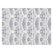 Elegant  zwart toile de jouy monogram tafelkleed (Voorkant (Horizontaal))