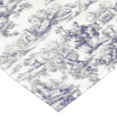 Elegant  zwart toile de jouy monogram tafelkleed (Gekanteld)