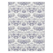 Elegant  zwart toile de jouy monogram tafelkleed (Voorkant)