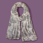 Elegant  zwart toile de jouy sjaal<br><div class="desc">retro zwart toile de jouy sjaal. Verbeter uw garderobe met de tijdloze elegantie van design van toile de jouy, geïnspireerd op de prachtige patronen van Franse hete roze scènes. Deze verfijnde Toile prints zijn een all time rage op dit moment, prachtige design die natuurlijke schoonheid en charme brengen. Deze modieuze...</div>