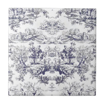 Elegant  zwart toile de jouy