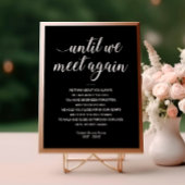 Elegant zwart tot we elkaar weer ontmoeten begrafe poster