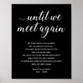 Elegant zwart tot we elkaar weer ontmoeten begrafe poster (Voorkant)
