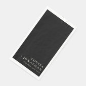 Elegant Zwart Trendy Minimalistisch Chique Custom Servet (Hoek)