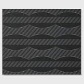 Elegant zwart, turquoise en glanzend zilveren acce cadeaupapier (Vlak)