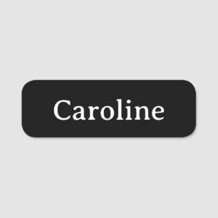 Elegant Zwart Typografie Moderne Naam Gepersonalis Naamplaatje