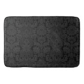 Elegant  Zwart Victoriaans Damask Badmat (Voorkant)