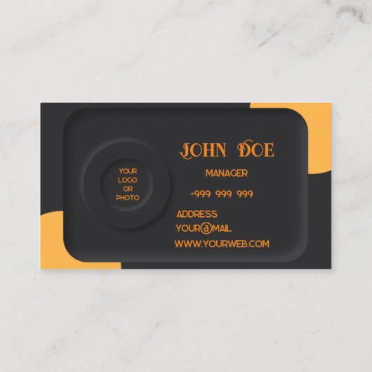 Elegant zwart visitekaartje (Achterkant)