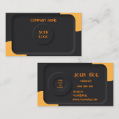 Elegant zwart visitekaartje (Voorkant / Achterkant)