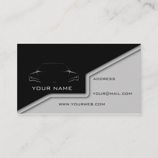 Elegant zwart visitekaartje (Achterkant)