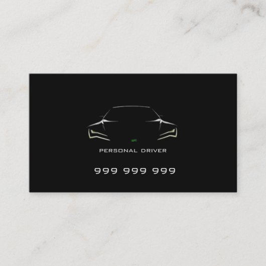 Elegant zwart visitekaartje (Voorkant)