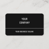 Elegant zwart Visitekaartje maak je eigen ontwerp (Achterkant)