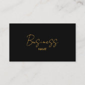 Elegant zwart Visitekaartje met QR-code | DP7 (Voorkant)