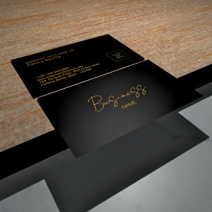 Elegant zwart Visitekaartje met QR-code   DP7