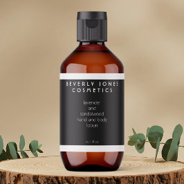 Elegant Zwart W Wit Rand Cosmetica Label