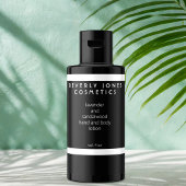 Elegant Zwart W Wit Rand Cosmetica Label