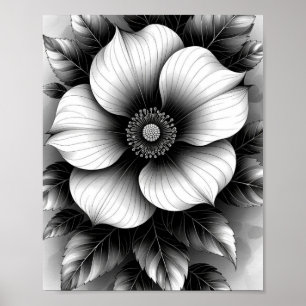 Elegant zwart, waarde Poster papier (mat)