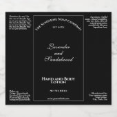 Elegant zwart waterdicht cosmetica flesetiket sparkling wijnetiket (Enkel label)