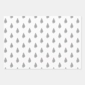 Elegant zwart Waterverf boompatroon kerst Inpakpapier Vel (Voorkant 2)