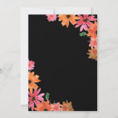 Elegant Zwart Waterverf Rozen Herfst Bloemen Bruil Kaart (Achterkant)