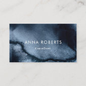 Elegant zwart waterverf visitekaartje (Voorkant)