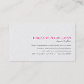 Elegant Zwart & Wit 2  Bloemen Paisley Visitekaartje (Achterkant)