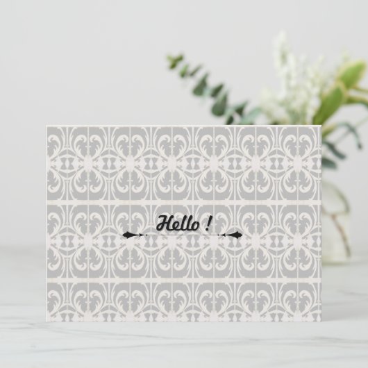 Elegant zwart-wit-2 kaart (Staand voorkant)