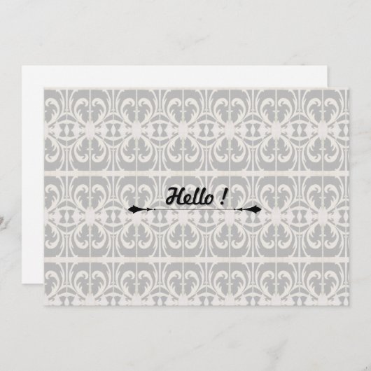 Elegant zwart-wit-2 kaart (Voorkant / Achterkant)