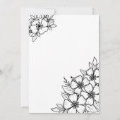 Elegant Zwart Wit 30e Verjaardagsfeest Kaart (Achterkant)