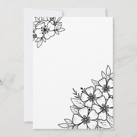 Elegant zwart wit 30ste verjaardagsfeest kaart (Achterkant)