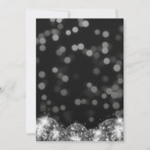 Elegant zwart wit 50ste verjaardagsfeest kaart (Achterkant)