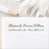 Elegant zwart wit aangepast Calligrafie-adres Etiket (Insitu)