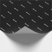 Elegant zwart wit aangepast tekstcadeau verjaardag cadeaupapier (Hoek)