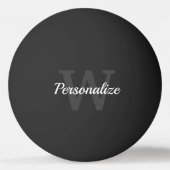 Elegant zwart-wit aangepaste naam tabel tennis pingpongbal (Voorkant)