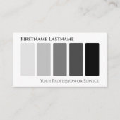 Elegant zwart wit abstract moderne vormen QR-code Visitekaartje (Voorkant)