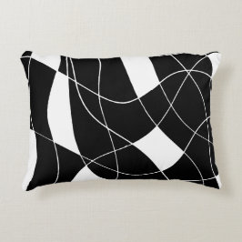 Elegant zwart-wit abstract patroon accent kussen