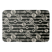 Elegant zwart-wit abstract patroon badmat (Voorkant)