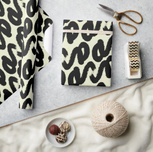 Elegant zwart-wit abstract patroon cadeaupapier