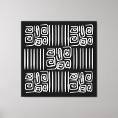 Elegant zwart-wit abstract patroon canvas afdruk (Voorkant)