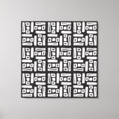 Elegant zwart-wit abstract patroon canvas afdruk (Voorkant)