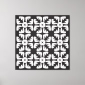 Elegant zwart-wit abstract patroon canvas afdruk (Voorkant)