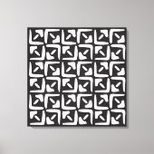 Elegant zwart-wit abstract patroon canvas afdruk (Voorkant)