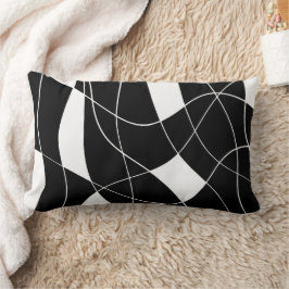 Elegant zwart-wit abstract patroon kussen