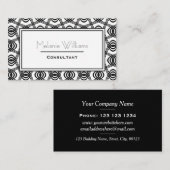 Elegant zwart-wit Abstract patroon Visitekaartje (Voorkant / Achterkant)