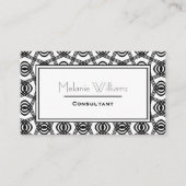 Elegant zwart-wit Abstract patroon Visitekaartje (Voorkant)