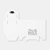 Elegant zwart-wit afstudeerfeest bedankdoosjes (Uitgevouwen)