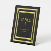 Elegant zwart-wit Afstuderen met goudformaat Reclamebord Met Voetstuk (Voorkant)