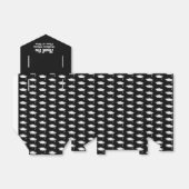 Elegant zwart-wit Afstuderen naam Afstuderen Bedankdoosjes (Uitgevouwen)