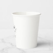 Elegant zwart-wit afstuderen papieren bekers (Links)